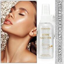 VERONNI 80ml 闪光喷雾闪光银色闪光发胶，头发身体闪光喷雾，快干，高光泽闪亮皮肤，头发和身体化妆适合派对表演亮妆和音乐节 - 銀色 - 查看 11