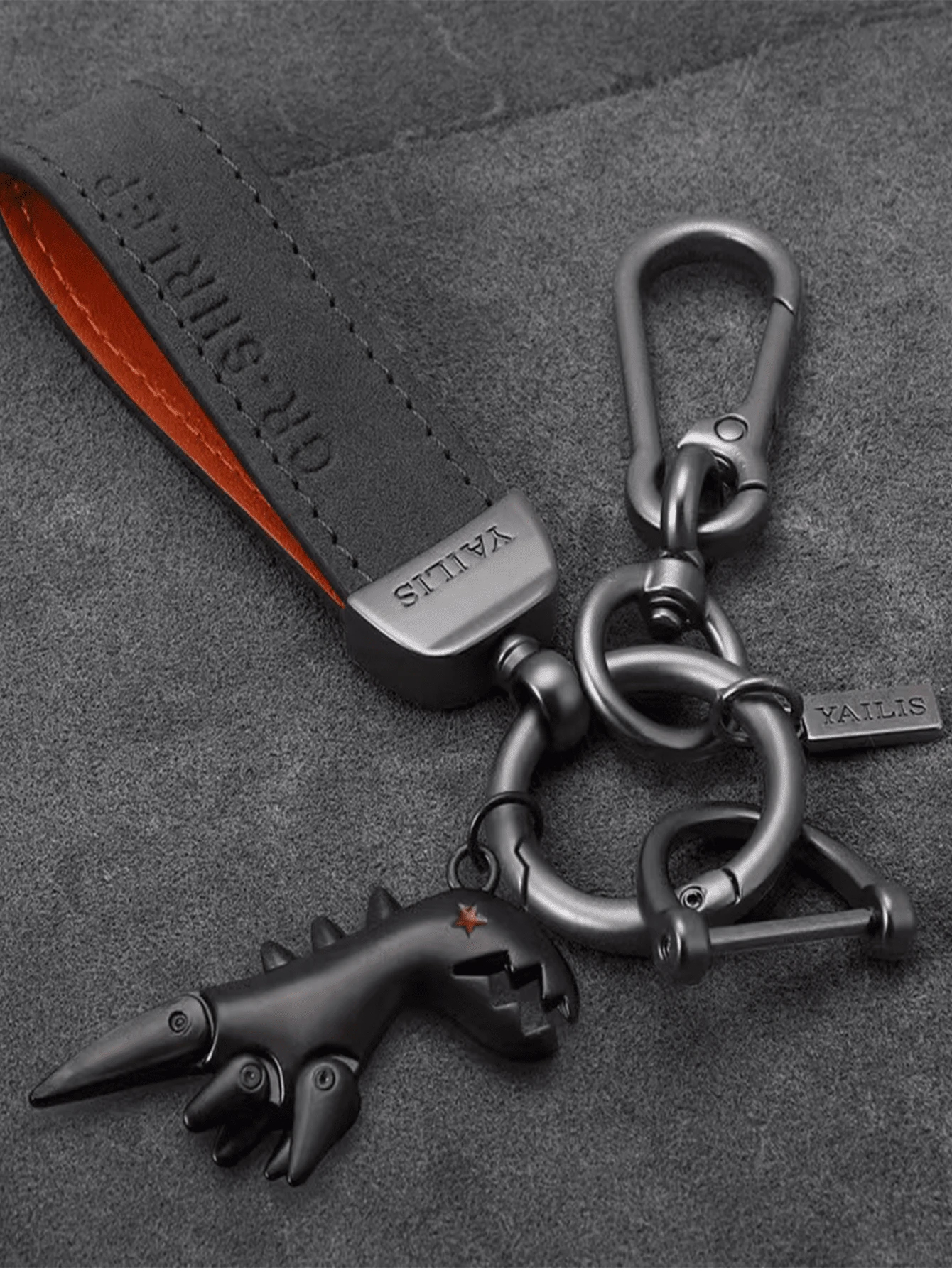 1 Piece Creative Little Dinosaur Car Key Chain Couple Lock Pendant - 1 Small Dinosaur Keychain (green) - View 1