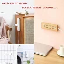 5 Piece Socket Holder Kit With Adhesive Self-Adhesive Wire Fixing Panel For Office 9.8 X 4Cm Gray - 5 件 - 查看 5