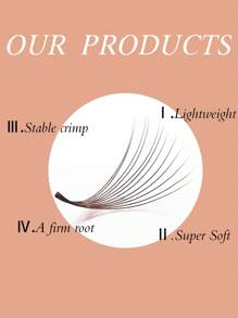 Brown Color Eyelash Extension,500 Fans Per Box,12D,Thickness 0.07mm,Sharp Narrow Stem Premade Fans,Cluster Eyelashes,Natural & Soft,Hand-Grafted False Eyelashes Lash Clusters,Eye Lash Clusters,Individual Eyelashes,Lashes,Fake Lashes