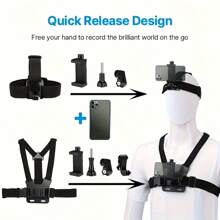 6pcs Action Camera Kit Phone Clip Mount For Gopro/Phone/Osmo Action, Sports Camera Accessories