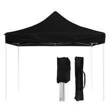 Stalwart 10x10 Ft Pop Up Canopy Tent UV Resistant Waterproof Black Outdoor Shelter - Black - View 2