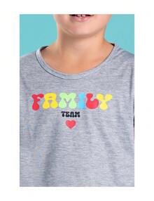 Family Team Boys' Pajamas - Màu Xám nhạt - Xem 3