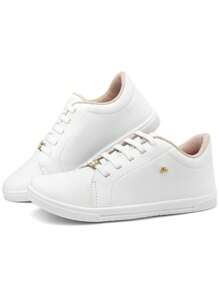 Women's Casual Lightweight Low-Top Sneaker Kit Free Shipping With Lupo Socks - 白色 - 查看 3