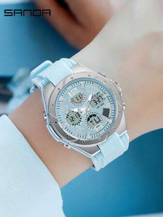  SANDA Luxury Ladies LED Digital Sport Watch Fashion Casual Gold Wrist Watch Women Girl Military Waterproof Quartz Wristwatches