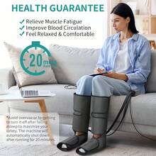Nekteck Leg Massager,Air Compression, Foot And Calf Massage Machine With Hand-Held Controller 2 Modes 3 Intensities, Adjustable Leg Wraps - 美規A型插(110-127V) - 查看 3