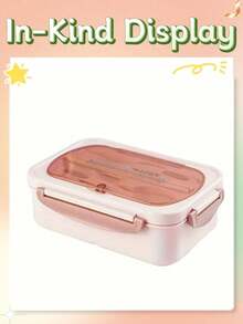 1 件装便携式午餐盒（带餐具） - 防漏，适用于办公室工作人员和学生的微波炉安全便当盒，建议手洗，带餐具的午餐盒适用于方形分体式微波炉便当盒，防漏食物容器，适合返校使用 - 彩色 - 查看 10