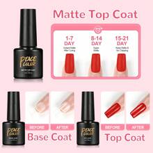 peacecolor Conjunto de 63 peças de esmalte em gel, 60 cores incluindo base fosca, top coat, gel removível, kit de manicure faça você mesma, conjunto de esmalte em gel neon, presente para salão de beleza para mulheres. - Multicolorido - Ver 6