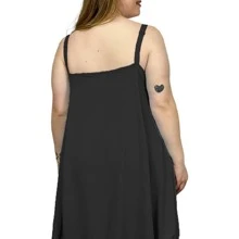 Plus Size Nightgowns & Sleepshirts - màu đen - Xem 2