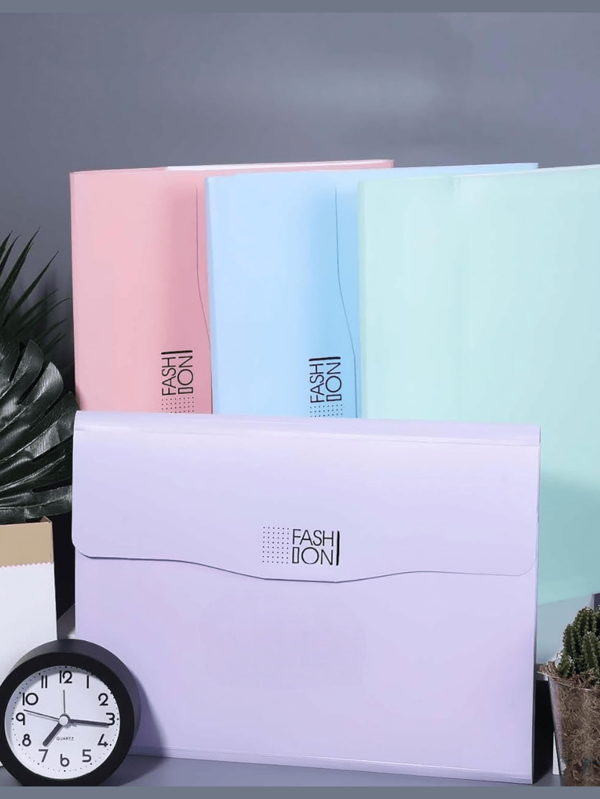 Folder de Plastico con Separadores Fashion Colores Pastel Organización para Casa Escuela u Oficina