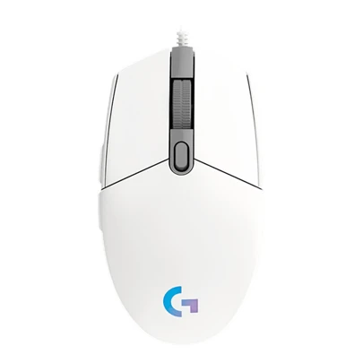 Logitech Wired Mouse G102 Mechanical Gaming Lightweight RGB Streamer Light Effect Portable Classic Design Comfortable Grip Suitable For Small And Medium Hands White