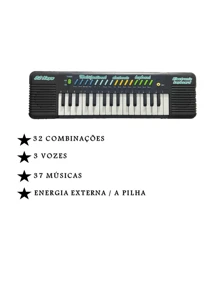 Black Keyboard With 32 Keys, Microphone, 37 Songs, 3 Voices, Immediate Shipping! - 黑色 - 查看 7