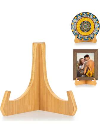 1 pezzo Supporto in bambù per esposizione, Supporto per scheda di visualizzazione da 6 pollici (15,2 cm), Supporto per cornice fotografica in bambù, Cavalletto da tavolo decorativo per piatti, libri, foto e targhe - Supporto per scheda di visualizzazione, Supporto per cornice fotografica in legno, Cavalletto da tavolo decorativo per esposizione, Supporto per scheda di esposizione, Supporto per scheda da 8 pollici (20,3 cm) per esposizione, Supporto in legno decorativo per esposizione di cornici fotografiche e piatti, Supporto per scheda quadrata per esposizione di piatti, foto, libri, decorazioni