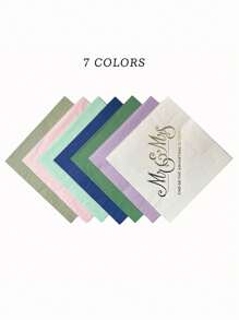 16 chiếc/bộ khăn ăn tiệc cưới in lá vàng Mr & Mrs, 10x10 inch, quà tặng cô dâu đám cưới, giấy lụa trang trí tiệc, trang trí bàn ăn nhà hàng & khách sạn, Giáng sinh - Nhiều màu - Xem 4