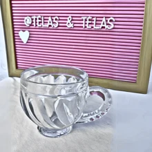 Set Of 3 Chic Transparent Glass Cups Drinks Tea Coffee Swirl 198ml - 無色 - 查看 4