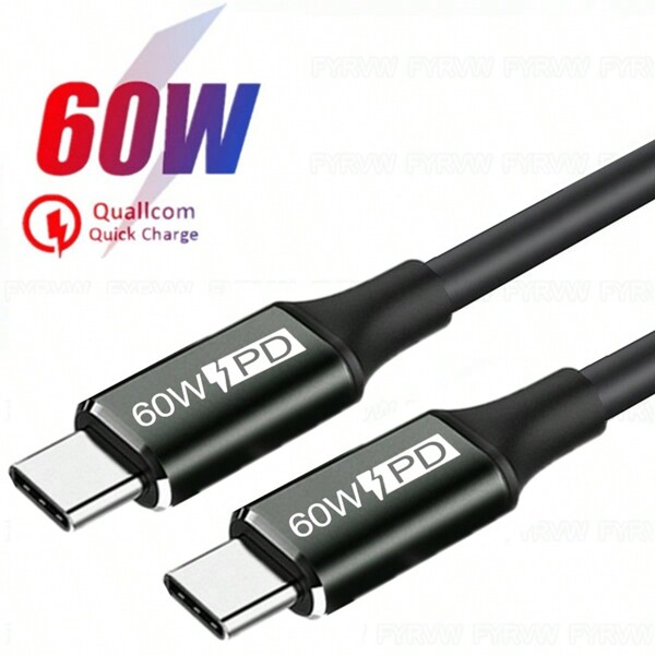 Cable Tipo C a USB C PD60W 3A, cable de carga rápida compatible con iPhone 15 Pro Max Plus, Galaxy S22 S24 Note 20, iPad Pro 11 13, MacBook, iPhone 16, 16 Pro Max, 15, 15 Plus, 15 Pro, 15 Pro Max, Redmi, OnePlus
