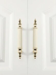 2pcs Aluminum Alloy Drawer Handle Cabinet Handle Furniture Pull Handle - Gold White - View 1