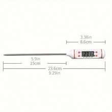 1 pieza Termómetro digital TP-101 para carne para cocinar alimentos, cocina, barbacoa, sonda, mantequilla, leche, líquido, medición de temperatura del horno, para grandes cocinas de restaurantes, sensor de temperatura digital, indicador (batería incluida)