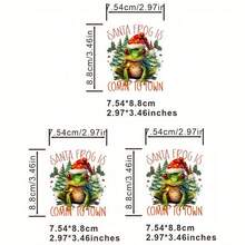 1PC/2PCS/3PCS Christmas Frog Washable Heat Transfer Stickers, Suitable For T-Shirts, Sweatshirts, Bags, Pillows, Jeans, Aprons, Masks - Multicolor - View 4
