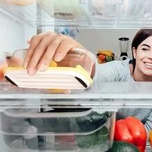 1set Butter Dish With Lid And Knife,Airtight Butter Container Covered Butter Dish For Countertop Or Fridge,Plastic Butter Dishes With Silicone Bottom Yellow 7.5inch - Yellow - View 3