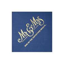 16 chiếc/bộ khăn ăn tiệc cưới in lá vàng Mr & Mrs, 10x10 inch, quà tặng cô dâu đám cưới, giấy lụa trang trí tiệc, trang trí bàn ăn nhà hàng & khách sạn, Giáng sinh - Nhiều màu - Xem 7