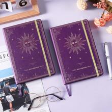 横格笔记本/日记本 - 优质厚纸仿皮经典书写笔记本，带口袋 + 页面分隔器礼品，带条纹，大号，144 页，精装，横格（5.8 X 8.4） - 彩色 - 查看 10