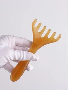 1 pieptene de masaj din rășină cu 6 gheare, instrument de masaj pentru cap pentru promovarea circulației sângelui, păr, instrumente pentru păr, îngrijirea părului, școală, înapoi la școală, călătorie, articole esențiale pentru călătorie, articole esențiale pentru casă, spa, instrument de masaj, masaj, masaj, spa - Multicolor - Vizualizare 3