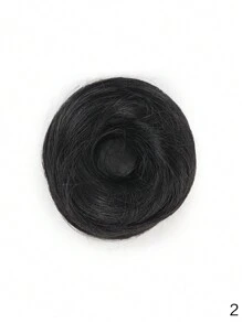 Straight Hair Loop Bun Comfortable Heat-Resistant Fiber Hair Bun Wig Easy To Wear Suitable For Women Hair Accessories Daily Use - Multicolor - View 7