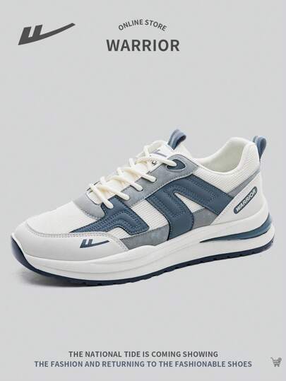 WARRIOR 1 双女式运动网眼透气厚底运动鞋，系带前部，多功能，优质软底，低帮，户外休闲防滑厚底跑步鞋