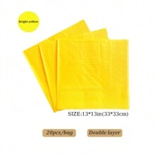 20 件/袋彩色餐巾，33 厘米见方，2 层纸，适用于派对、家庭、厨房、户外用餐、生日、红色、白色、金色、银色、黑色、亮黄色、橙色、紫色、粉色、深蓝色、多色可选、圣诞节 - 紅色 - 查看 19