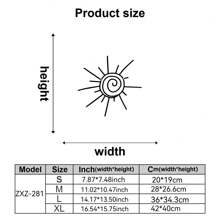 Arte de parede de metal com explosão de sol boêmio, 1 peça de decoração de parede com explosão de sol com orientação transversal, placa de praia para áreas internas e externas, arte à beira da piscina, frontões de parede de metal sem energia, sem penas, decoração para casa, decoração de quarto, presentes de decoração de parede, aniversário, formatura, decoração de cozinha
