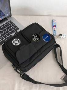 Bolsa transversal masculina leve e estilosa com pingente decorativo, presentes engraçados, presentes de viagem e férias, presentes masculinos, laptop de grande capacidade, mochila multiuso para uso externo, estudante, bolsa transversal, bolsa de mensageiro, bolsa de motociclista, bolsa de cintura, bolsa de couro, bolsa preta, bolsa de acampamento, bolsa transversal, mochila de volta às aulas, bolsa transversal, artigos escolares da primavera, bolsa pequena, bolsa universitária, bolsa transversal, novos itens de vida para estudantes, itens essenciais da bolsa, bolsa pequena de anime, bolsa de corpo