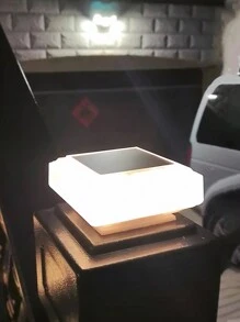 1pc/2pcs Outdoor Solar Powered Column Lamp, Modern Minimalist Waterproof Garden Fence Lighting, Exterior Villa Balustrade Wall Lamp, New Design - Multicolor - View 2