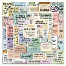 50pcs Inspirational Quote Stickers - Waterproof, Matte Finish For Laptops, Guitars & Journals - Multicolor - View 2