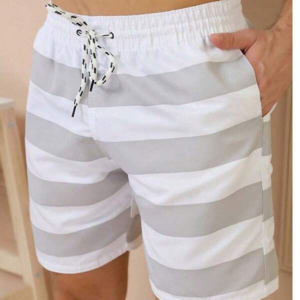Bermudas Masculinas  Mauricinho Shorts Seca Rápido  Surf Estampada Praia Tactel  Adulto  Shorts