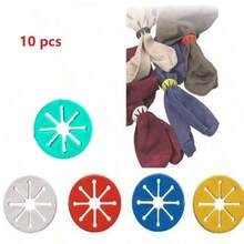 10 PCS Sock Clips Sock Holder Rings Sock Organizers Sorters Locks Clips Clothes Pegs 5 Colors Mix - Multicolor - View 3