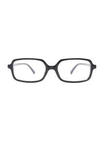 1 Pair Rectangular Transparent Eyeglasses Frame, Fashionable, Vintage, Versatile, Ultra-Light And Comfortable - Black - View 3