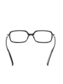 1 Pair Rectangular Transparent Eyeglasses Frame, Fashionable, Vintage, Versatile, Ultra-Light And Comfortable - Black - View 4