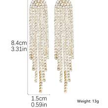 Pendientes largos con flecos de color dorado, plateado y negro estilo sencillo, adecuados para uso diario, eventos y bodas de mujeres