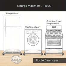 Washing Machine Stand Base Adjustable Bases Multi-Functional Washing Machine Base Stand For Washing Machine Dryer And Refrigerator