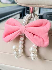 1 件装汽车珍珠蝴蝶结挂钩后排座椅靠背汽车储物挂钩 - 均碼 - 查看 7