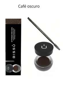Kit pomada para ceja bissu con brocha - Café oscuro - Ver 1