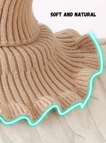 1 件女士假领高领围巾，护颈假领子新款秋冬季防风针织保暖颈套，适合日常佩戴、摄影、送礼，是配饰女士的理想选择 - 彩色 - 查看 5