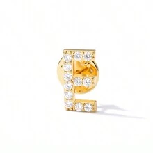 1pc Shiny Crystal A-Z Letter Brooches For Women Initial Name Brooch Pins For Suit Shirt Collar Accessories New Rhinestone Brooch Jewelry - Gold - View 18