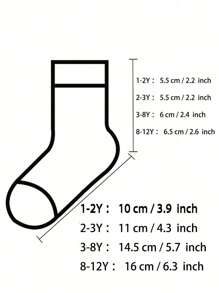10/20 Pairs Children Multicolor Heart & Dopamine Print Breathable Soft Short Socks, Suitable For Kids Casual Daily Wear, Random Color Assortment - Multicolor - View 6