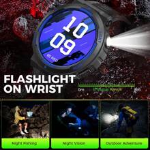 EIGIIS Men's Military Smartwatches (Answer/Make Calls) With LED Flashlight, 3 ATM Waterproof Smartwatch With Over 100 Sports Modes, 1.53 Inch Tactical Fitness Tracker With Heart Rate Sleep Monitor For IOS And Android - Màu xanh lam - Xem 5