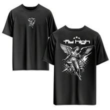 Men's T-Shirt 100% Cotton, Front And Back, Colorful Digital Print, High Resolution, Unisex, Round Neck. - 黑色 - 查看 1