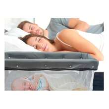 Portable Foldable Crib For Bedside - Perfect For Placing Next To Your Bed - 藍色 - 查看 10