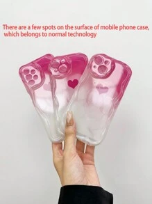 粉色合金可爱渐变爱心基础款手机壳，金属边框，彩绘爱心，防震，新款14款手机壳，兼容，防水防摔防刮，女士生日礼物 - 彩色 - 查看 6