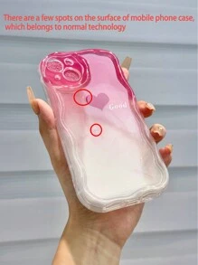 粉色合金可爱渐变爱心基础款手机壳，金属边框，彩绘爱心，防震，新款14款手机壳，兼容，防水防摔防刮，女士生日礼物 - 彩色 - 查看 7